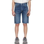 Balenciaga Blue Japanese Denim Shorts