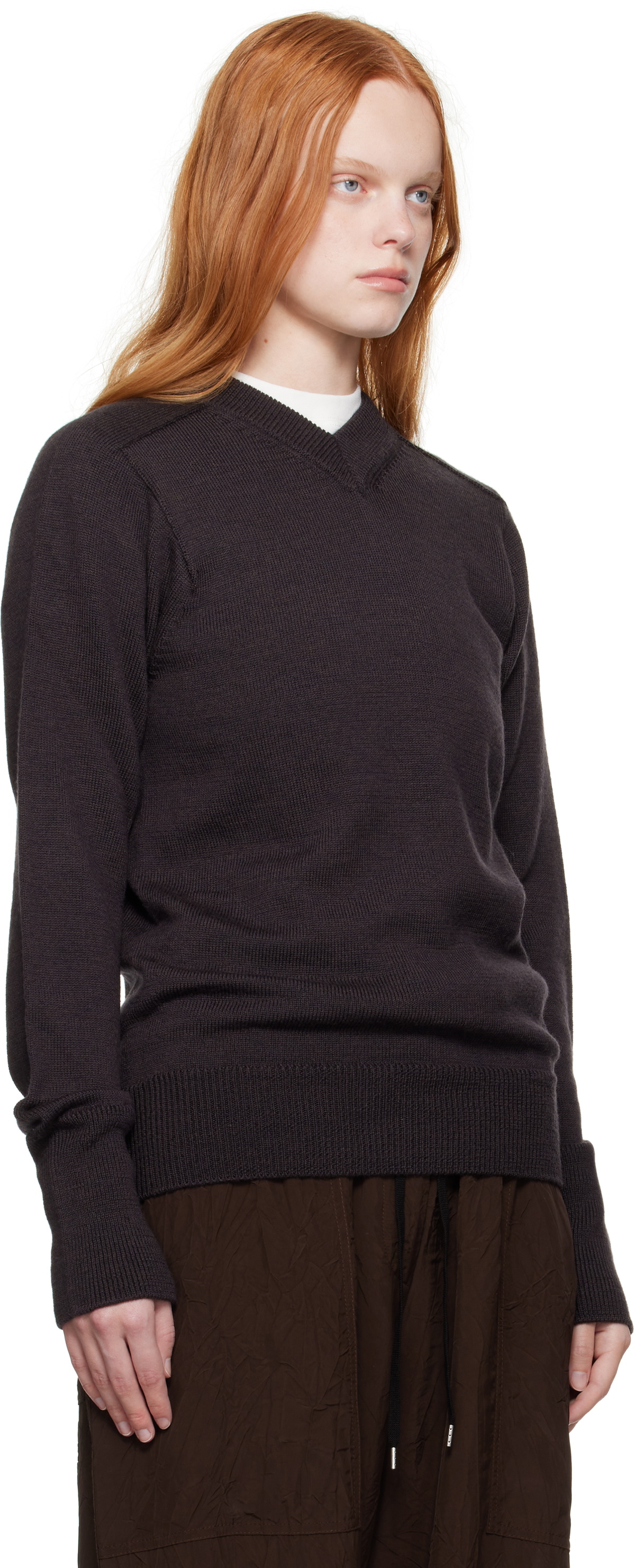 Studio Nicholson Brown Inverness Sweater
