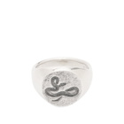 Frederick Grove Snake Signet Ring in Silver