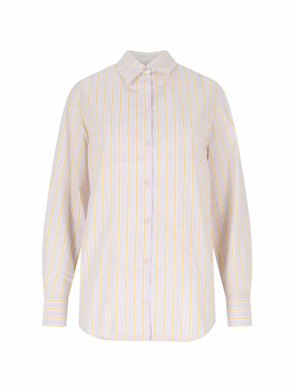 LOW CLASSIC White Open Collar Shirt Low Classic