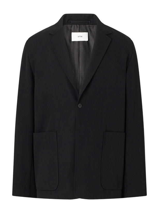 Photo: ATON - Wool-Twill Suit Jacket - Black