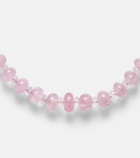 Ileana Makri Beaded necklace with morganite, white topaz, and diamonds