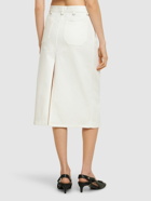 COURREGES - Multiflex Cotton Denim Midi Skirt