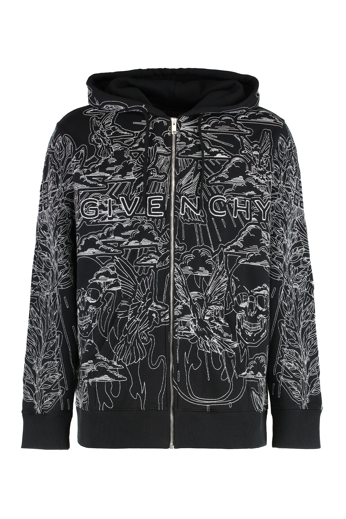 【関税込み】GIVENCHY Hoodie with baroque embossing Shop Givenchy Hoodie in Fleece with Baroque Embossing | Saks