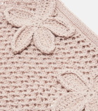 Bananhot Crochet floral-appliqué scarf