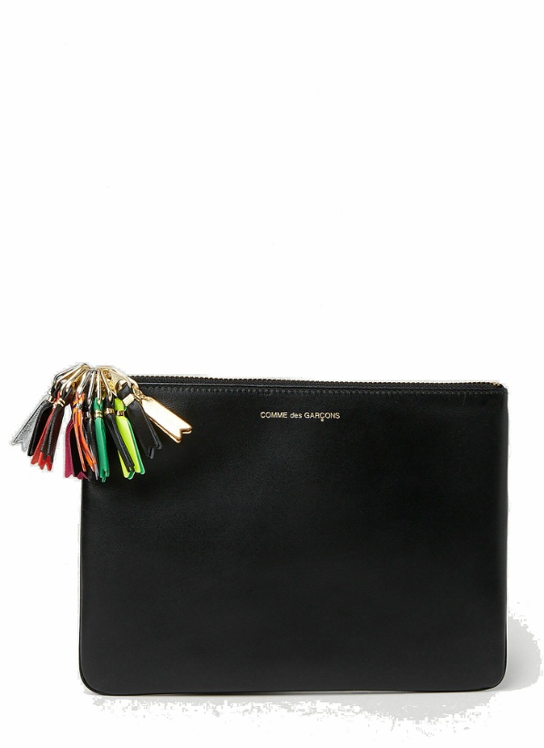 Photo: Logo Zipper Pull Wallet in Black