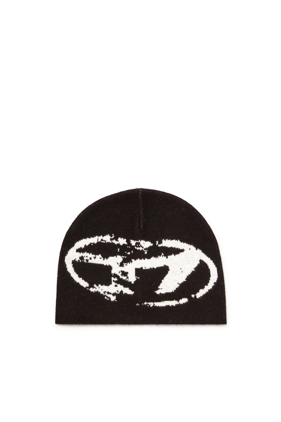 Photo: Diesel Wool-blend beanie with Oval D logo - Knit caps - Unisex - Black
