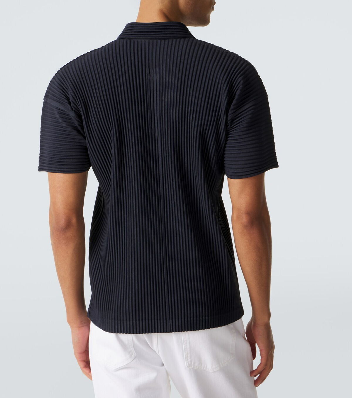 Homme Plissé Issey Miyake Basics pleated polo shirt Homme Plisse