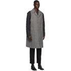 Maison Margiela Grey Herringbone Wool Coat