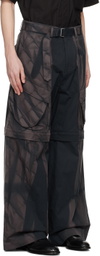 JiyongKim Navy Paneled Cargo Pants