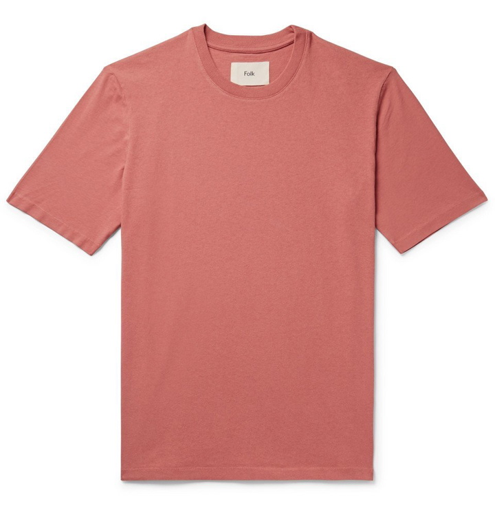 Photo: Folk - Cotton-Jersey T-Shirt - Pink