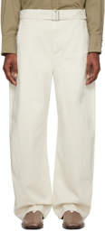 LEMAIRE White Twisted Belted Jeans