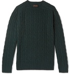 Beams Plus - Slim-Fit Cable-Knit Wool Sweater - Green