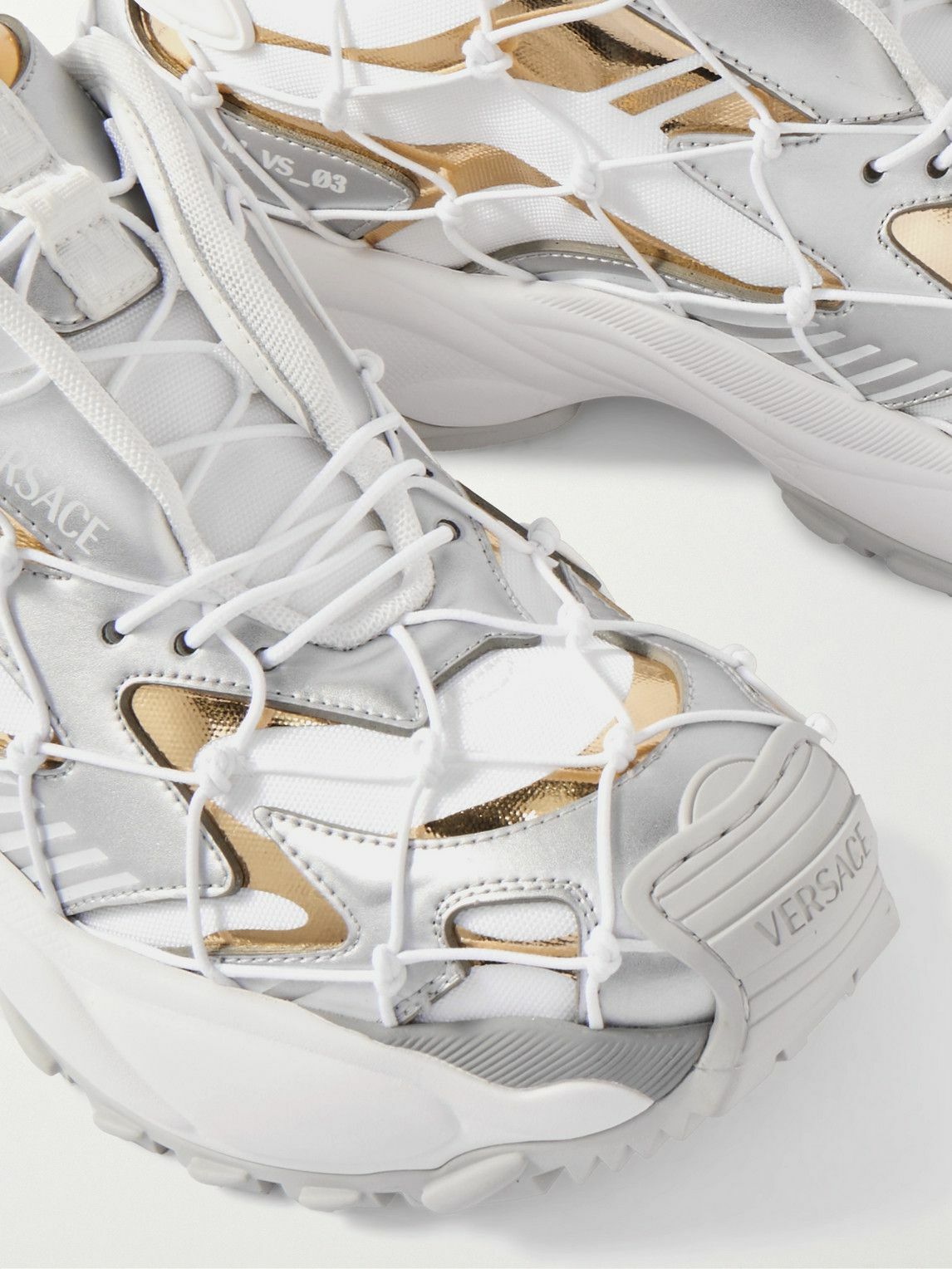 Versace - Mercury M_VS_03 Rope, Leather and Mesh Sneakers - White