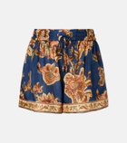 Zimmermann Aster printed silk shorts