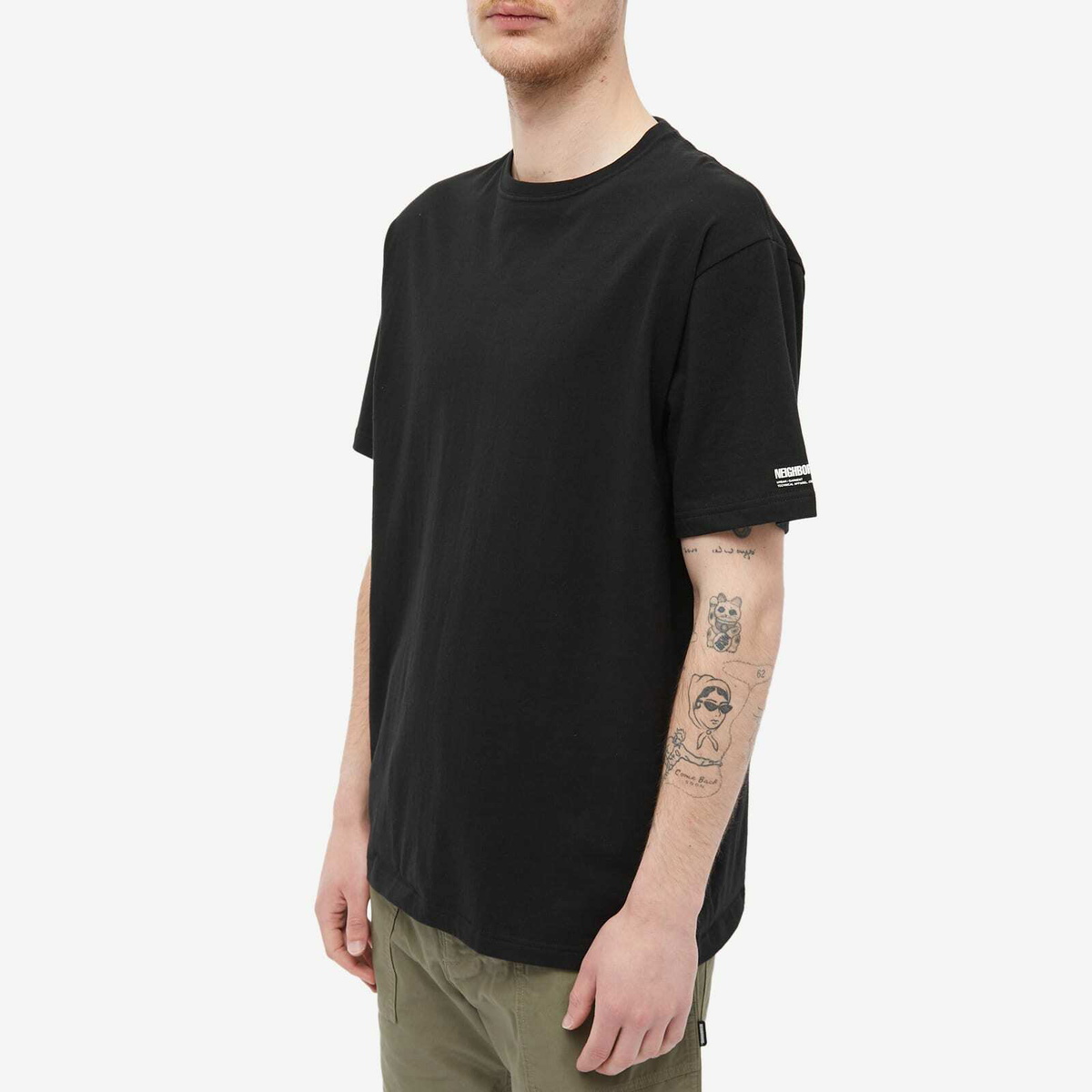Neighborhood Men's Classic 2-Pack T-Shirt in Black Neighborhood