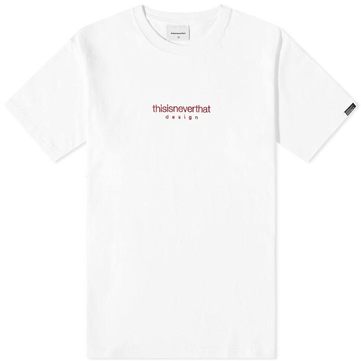 Photo: thisisneverthat Men's Design Centre Logo T-Shirt in White