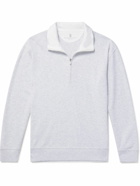 Brunello Cucinelli - Cotton-Blend Jersey Half-Zip Sweatshirt - Gray