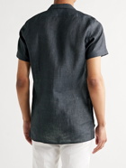 THOM SWEENEY - Camp-Collar Linen Shirt - Gray
