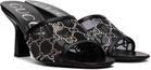 Gucci Black GG Heeled Sandals
