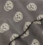 Alexander McQueen - Logo-Intarsia Stretch Silk-Blend Socks - Gray