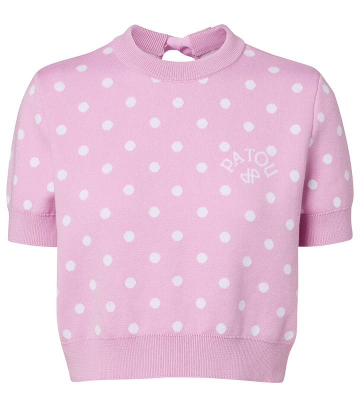 Photo: Patou Polka-dot cotton-blend sweater
