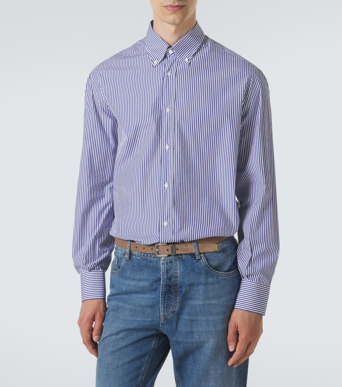 Brunello Cucinelli Striped cotton shirt