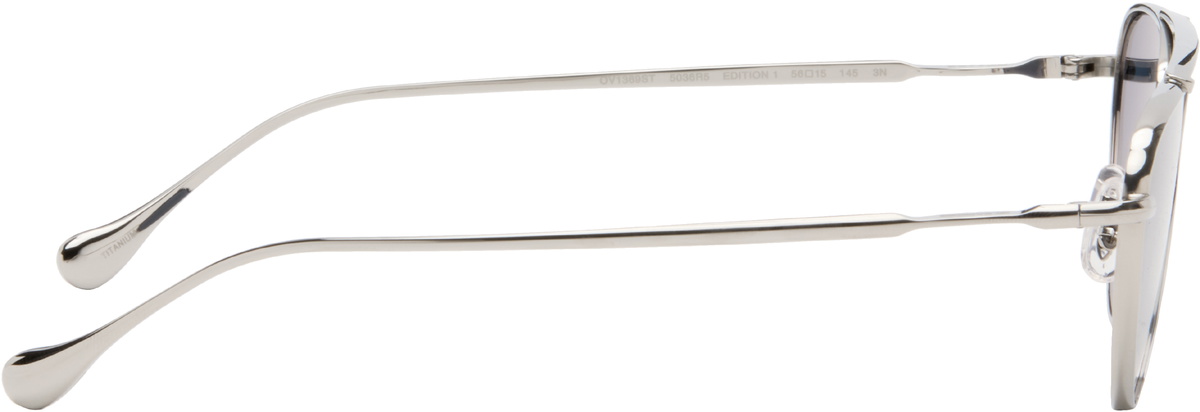 Jil Sander Silver Oliver Peoples 'Edition 1' Aviator Sunglasses