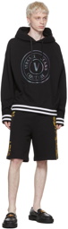 Versace Jeans Couture Black V-Emblem Hoodie