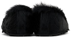 Marni Black Calf-Hair Moc Loafers
