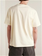MANAAKI - Logo-Embroidered Cotton-Jersey T-Shirt - Neutrals