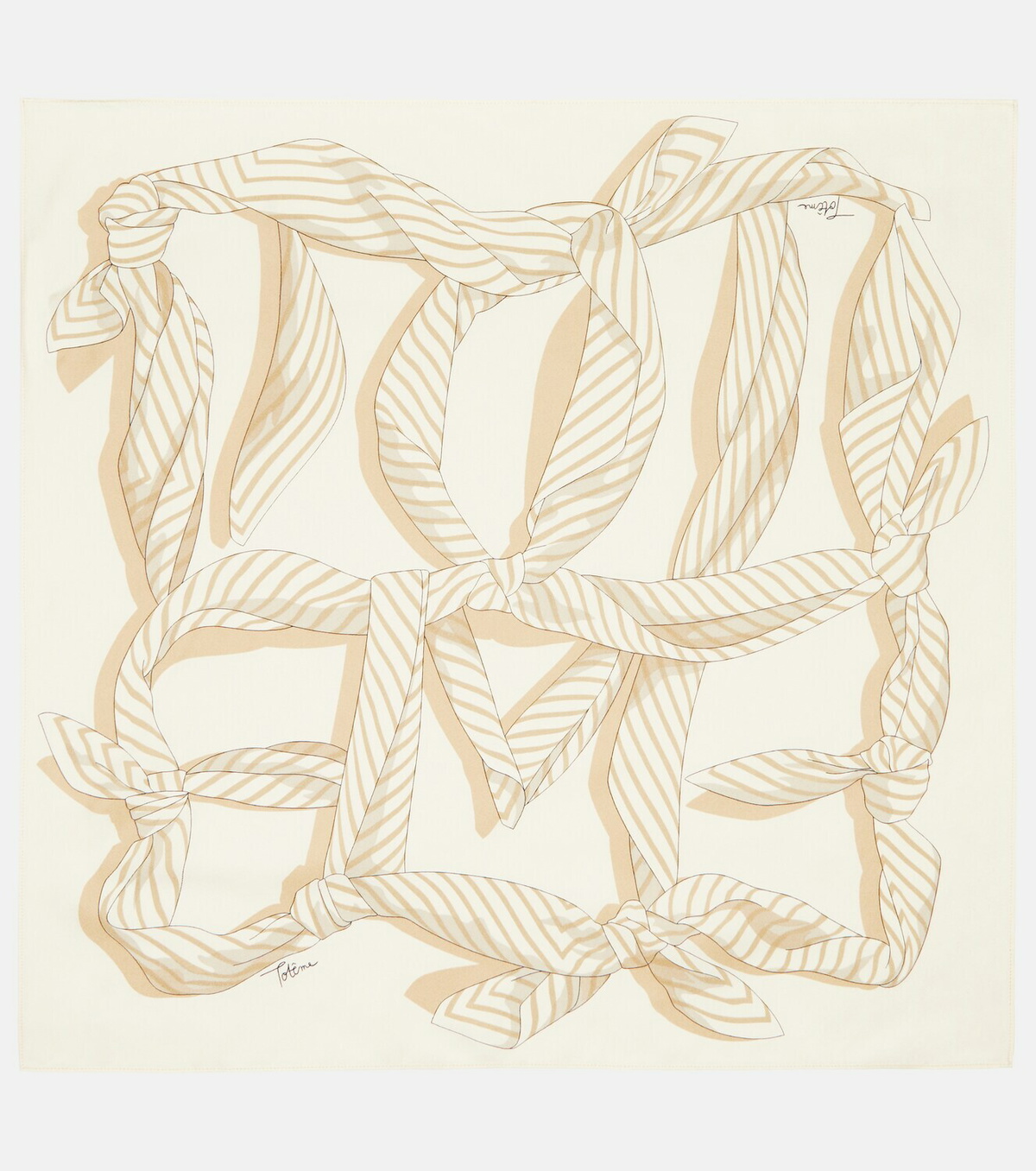Toteme - Monogram silk scarf Toteme