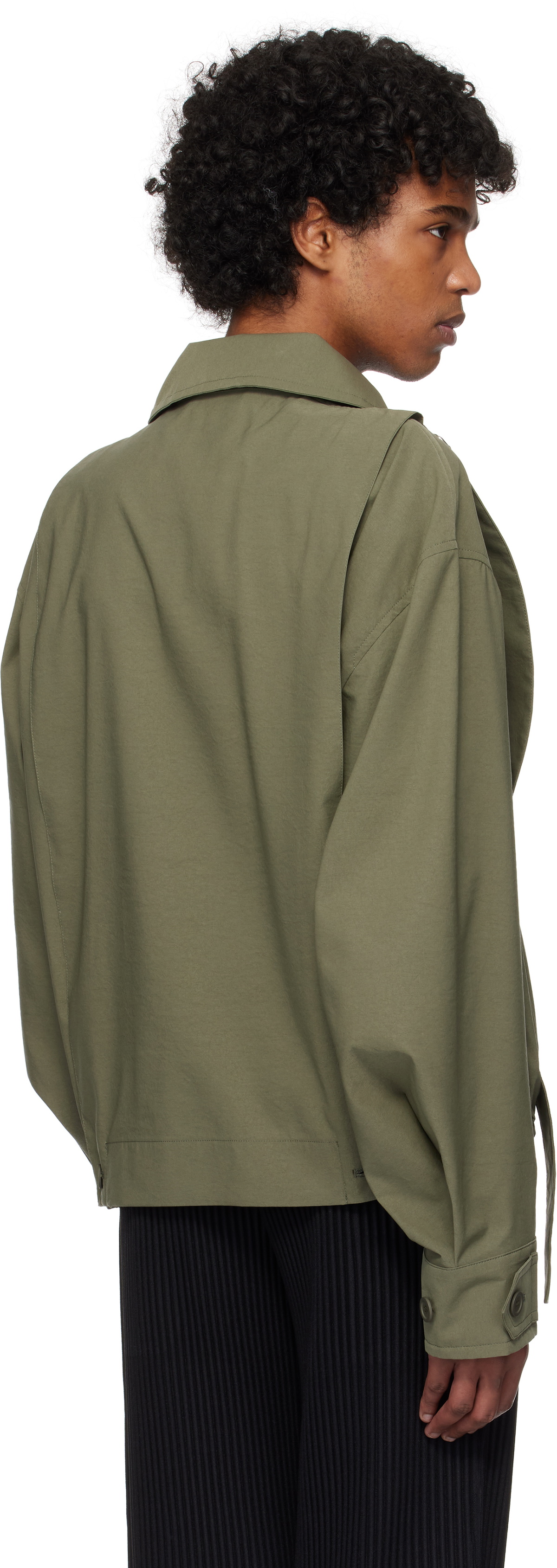 ジャケット・アウター HOMME PLISSE ISSEY MIYAKE PARACHUTE HOMME PLISSÉ ISSEY MIYAKE Khaki Parachute Blouson Jacket Homme
