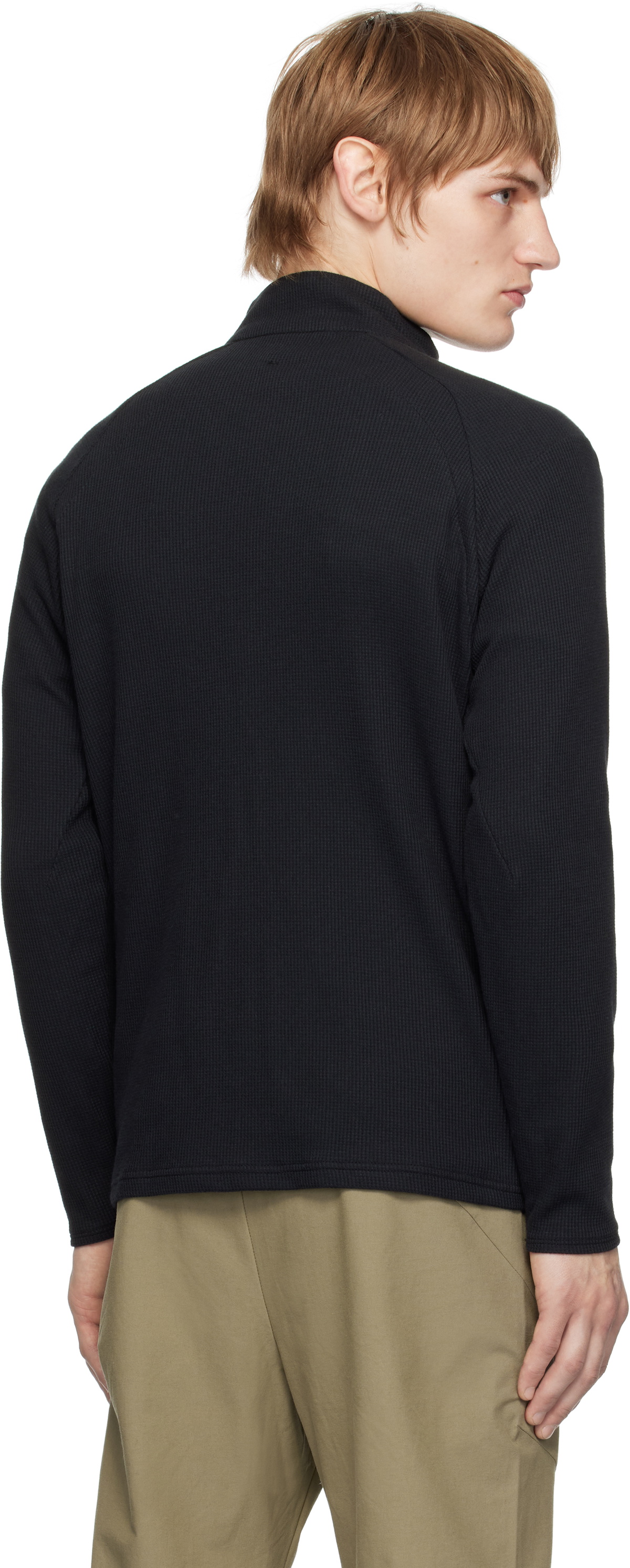 POST ARCHIVE FACTION (PAF) Black 7.0 Right Long Sleeve Sweatshirt