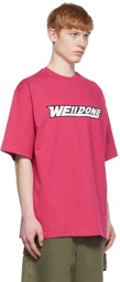 We11done Pink Cotton T-Shirt