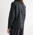 Universal Works - Block Panelled Checked Cotton Shirt - Blue