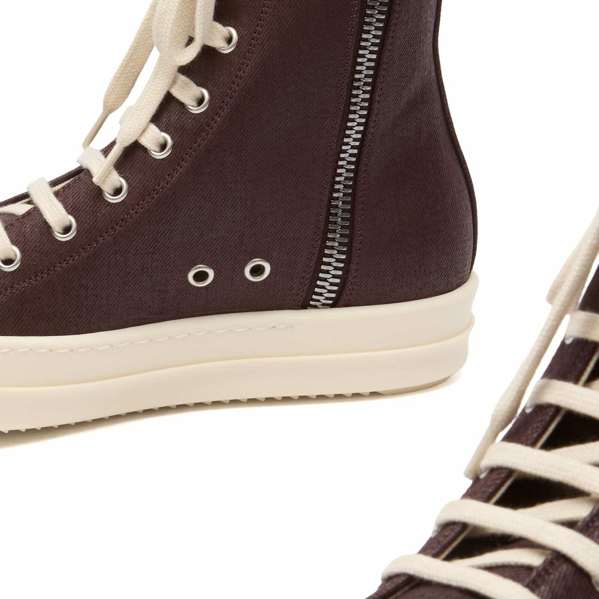 Rick Owens DRKSHDW Women's High Top Sneakers in Scab Wax/Milk