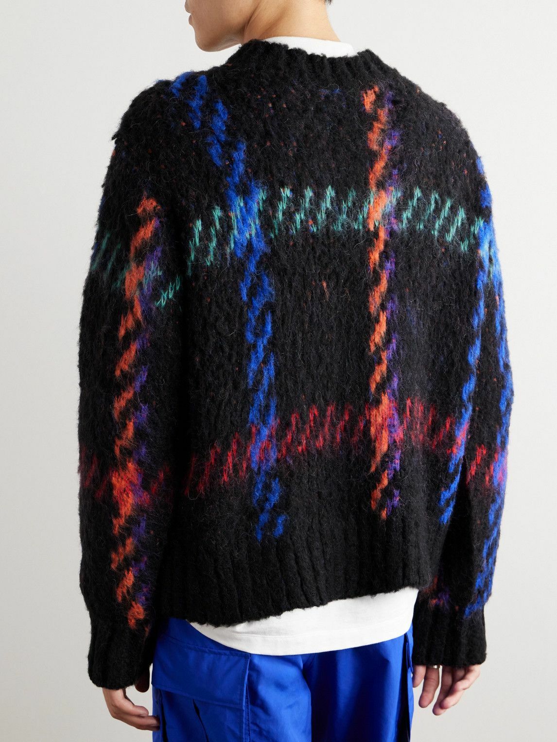 Sacai - Checked Jacquard-Knit Sweater - Multi Sacai