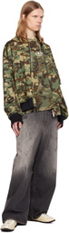 MASTERMIND WORLD Khaki Jersey Camo Bomber Jacket
