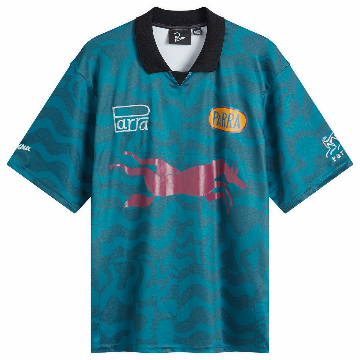 By Parra Men's Sports Flag Polo Shirt in Deep Sea Green