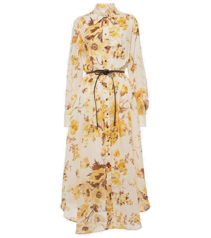 Photo: Zimmermann Ottie floral ramie shirt dress