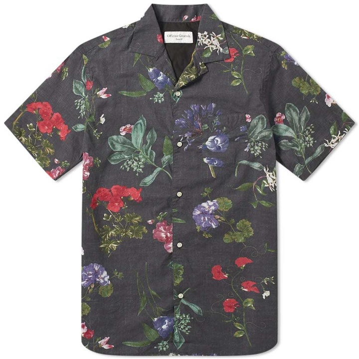 Photo: Officine Generale Short Sleeve Dario Floral Print Shirt