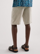 Zegna - Straight-Leg Linen Bermuda Shorts - Neutrals