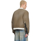 424 Khaki Military Bomber Jacket