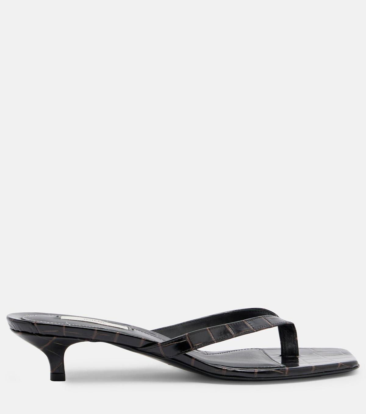 Toteme Croc-effect leather thong sandals