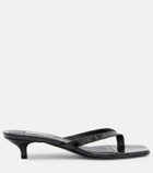Toteme Croc-effect leather thong sandals
