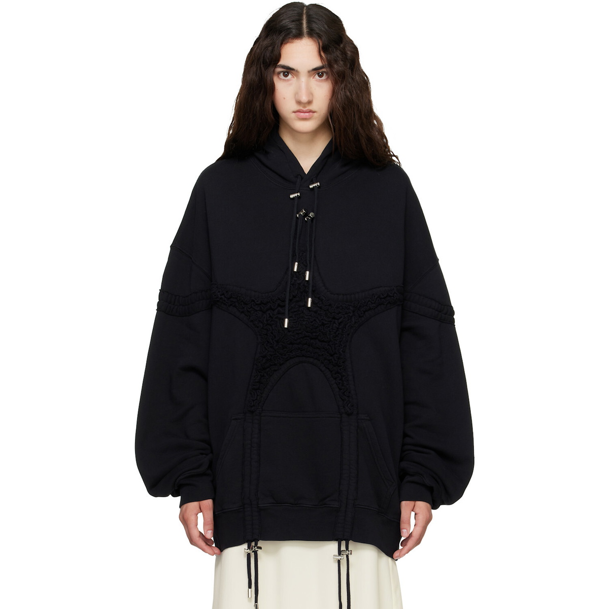 Collina Strada Black Soft Star Hoodie