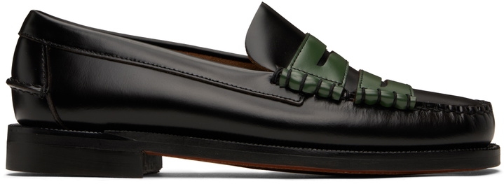 Photo: Random Identities Black & Green Sebago Edition Double Penny Dan Loafers