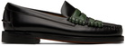 Random Identities Black & Green Sebago Edition Double Penny Dan Loafers