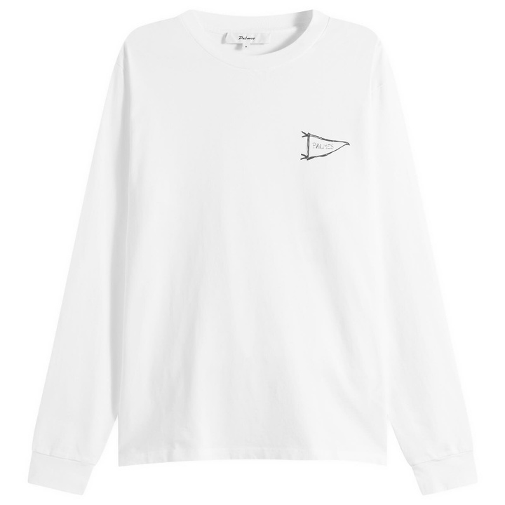 Photo: Palmes Men's Pennant Longsleeve T-Shirt in White